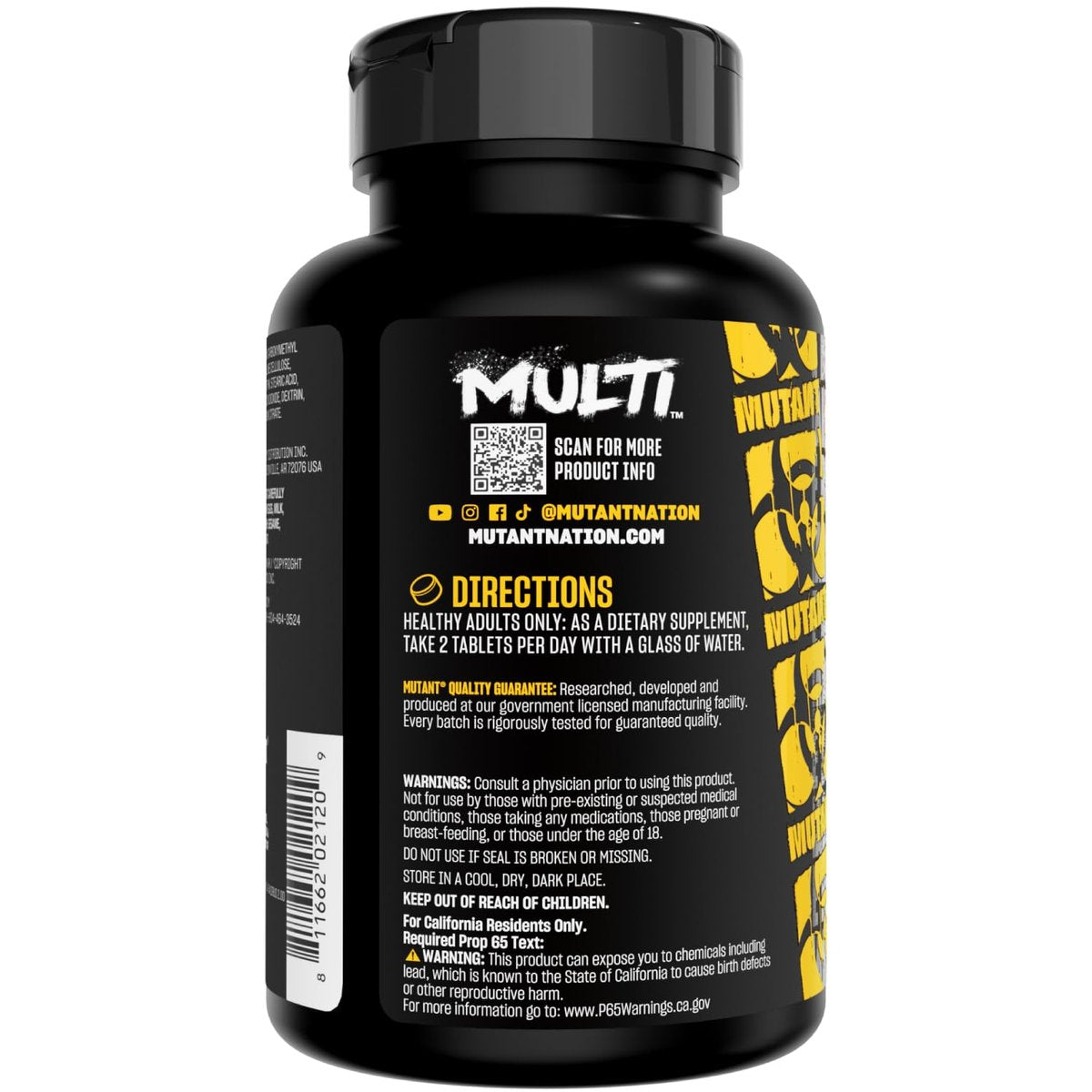 Mutant Multi - Hochwirksame Vitamine mit über 75 Inhaltsstoffen für intensives Krafttraining, 60 Tabletten