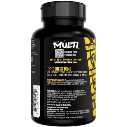 Mutant Multi - Hochwirksame Vitamine mit über 75 Inhaltsstoffen für intensives Krafttraining, 60 Tabletten