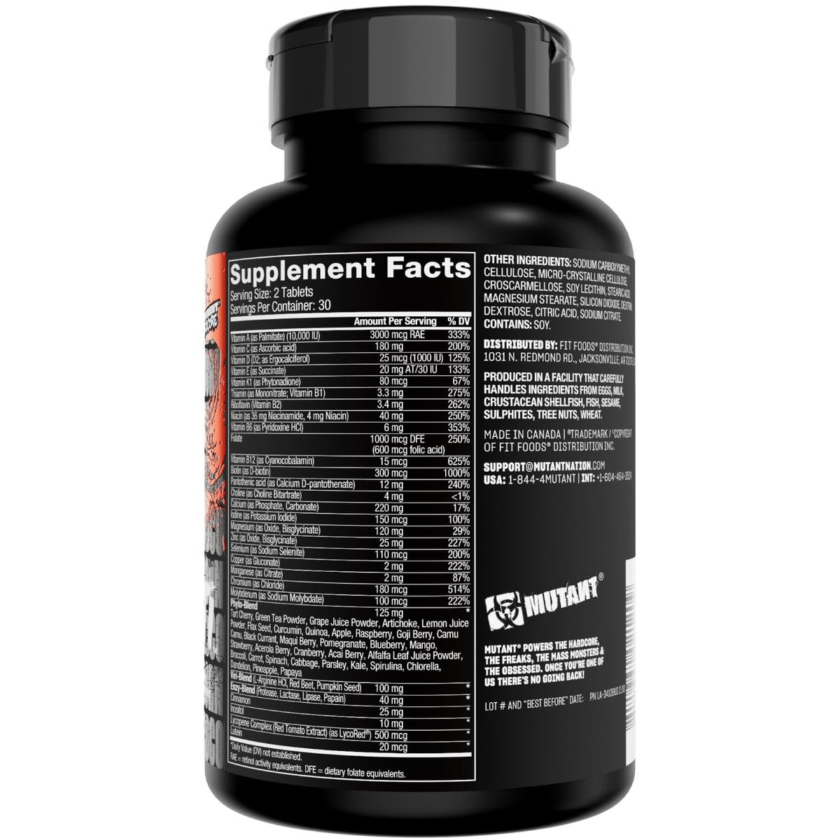 Mutant Multi - Hochwirksame Vitamine mit über 75 Inhaltsstoffen für intensives Krafttraining, 60 Tabletten