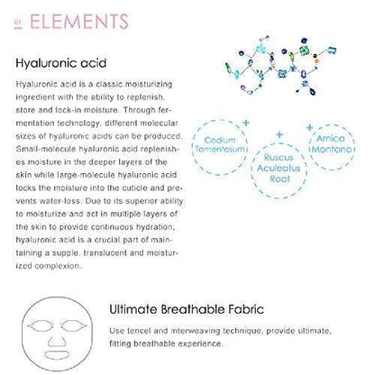 My Beauty Diary – Hyaluronsäure Ultra Feuchtigkeitsspendende Gesichtsmaske, 8er Pack