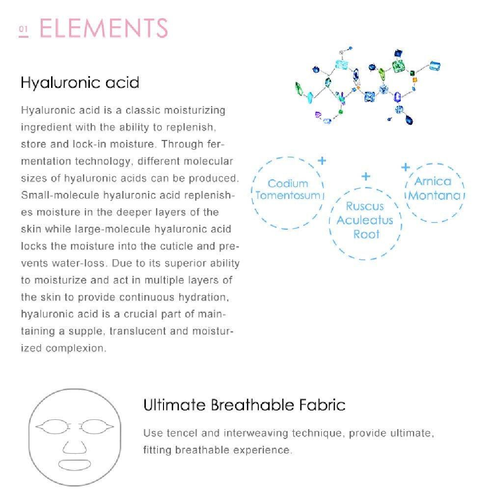 My Beauty Diary – Hyaluronsäure Ultra Feuchtigkeitsspendende Gesichtsmaske, 8er Pack