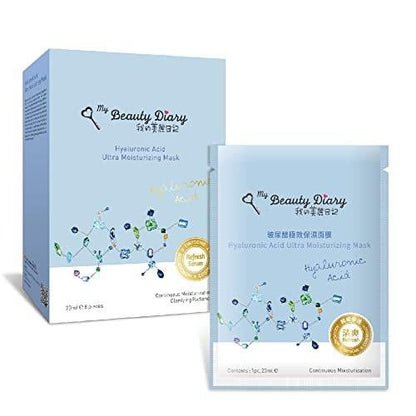 My Beauty Diary – Hyaluronsäure Ultra Feuchtigkeitsspendende Gesichtsmaske, 8er Pack