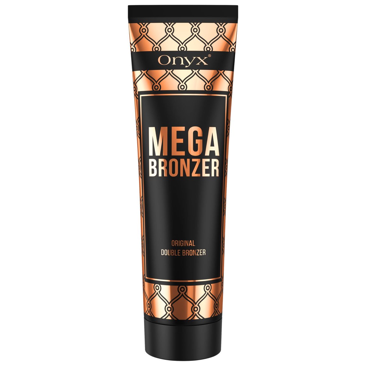 Onyx Mega Bronzer Indoor Tanning Lotion für Sonnenbänke – Weißer Bronzer mit Anti-Orange-Formel – DHA & Erythrulose-Bronzing-Blend – Feuchtigkeitsspendende Formel für gleichmäßige Farbe – 5,07 fl oz