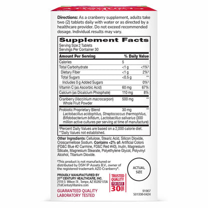 21st Century Cranberry Plus Probiotische Tabletten, 60 Stück