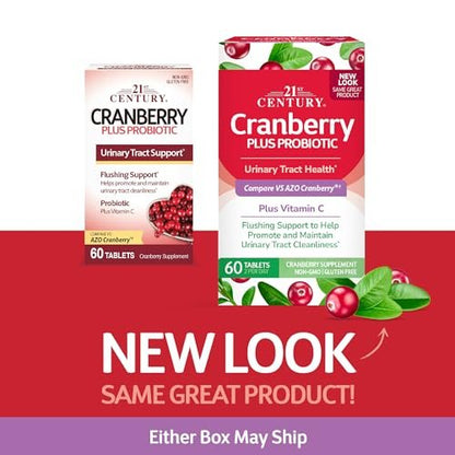 21st Century Cranberry Plus Probiotische Tabletten, 60 Stück