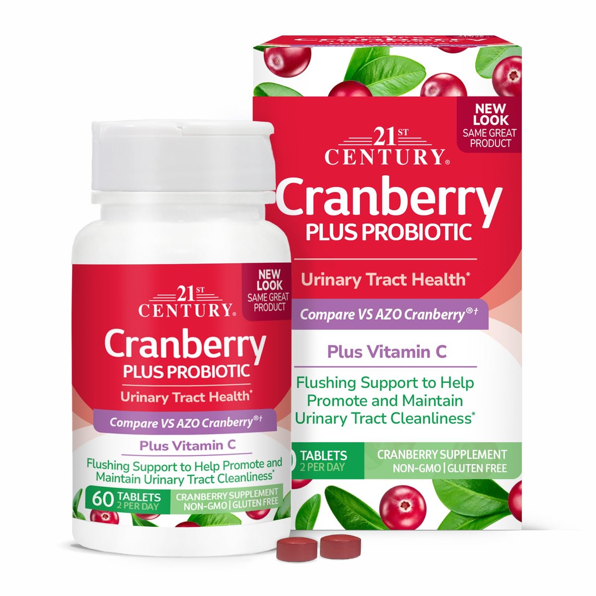 21st Century Cranberry Plus Probiotische Tabletten, 60 Stück