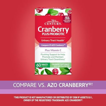 21st Century Cranberry Plus Probiotische Tabletten, 60 Stück