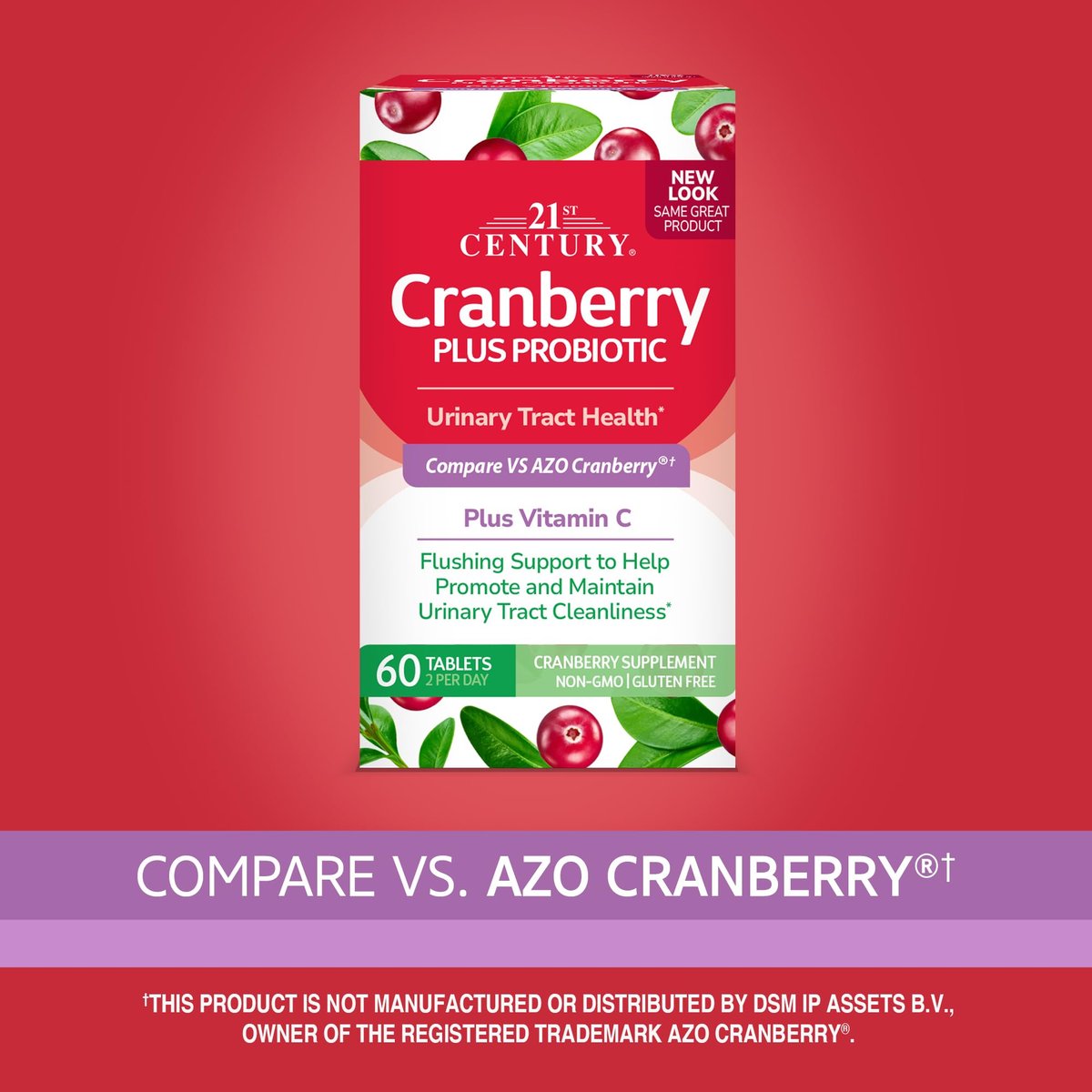 21st Century Cranberry Plus Probiotische Tabletten, 60 Stück