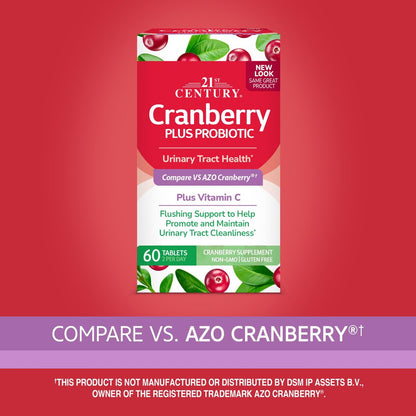 21st Century Cranberry Plus Probiotische Tabletten, 60 Stück