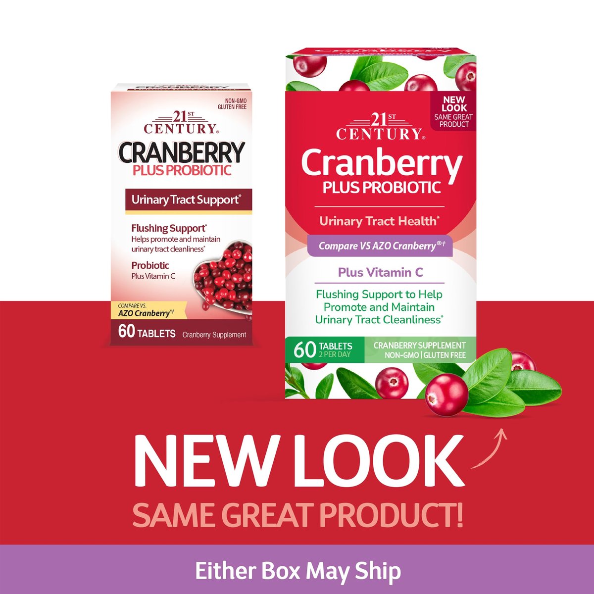 21st Century Cranberry Plus Probiotische Tabletten, 60 Stück