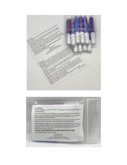 Medique Liquid Skin Bandage 10er-Pack – Transparenter Silikon-Wundversiegelung für Schnelle Heilung