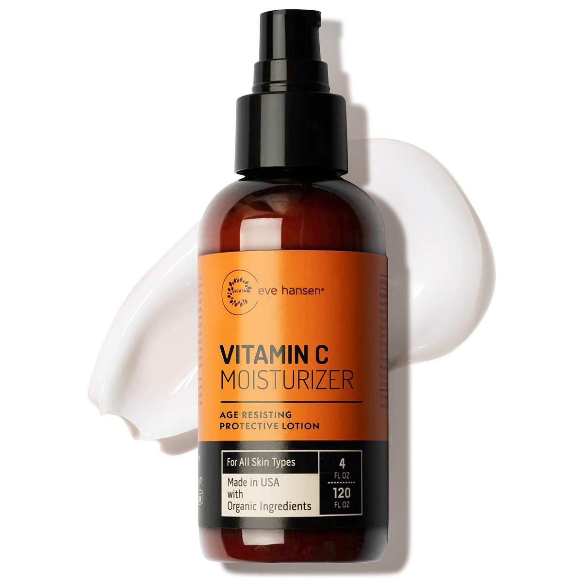 Eve Hansen Vitamin C Gesichtscreme - Leichte Feuchtigkeitscreme mit Vitamin B, Grüntee, Jojobaöl - Tierversuchsfrei & natürliche Inhaltsstoffe - 118 ml