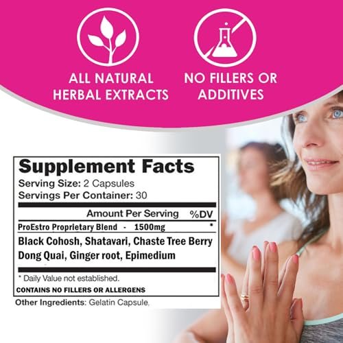 VH Nutrition PROESTRO | Östrogen-Unterstützung* für Frauen | Extra starke Hormonbalance* für Sie | 60 Kapseln in leicht zu schluckenden Pillen