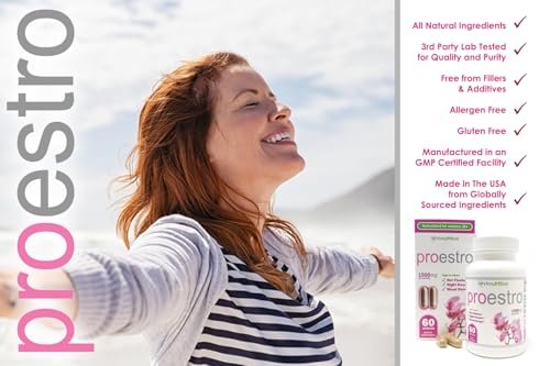 VH Nutrition PROESTRO | Östrogen-Unterstützung* für Frauen | Extra starke Hormonbalance* für Sie | 60 Kapseln in leicht zu schluckenden Pillen
