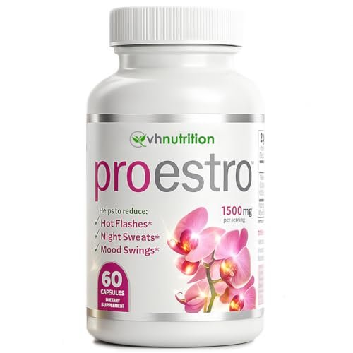 VH Nutrition PROESTRO | Östrogen-Unterstützung* für Frauen | Extra starke Hormonbalance* für Sie | 60 Kapseln in leicht zu schluckenden Pillen