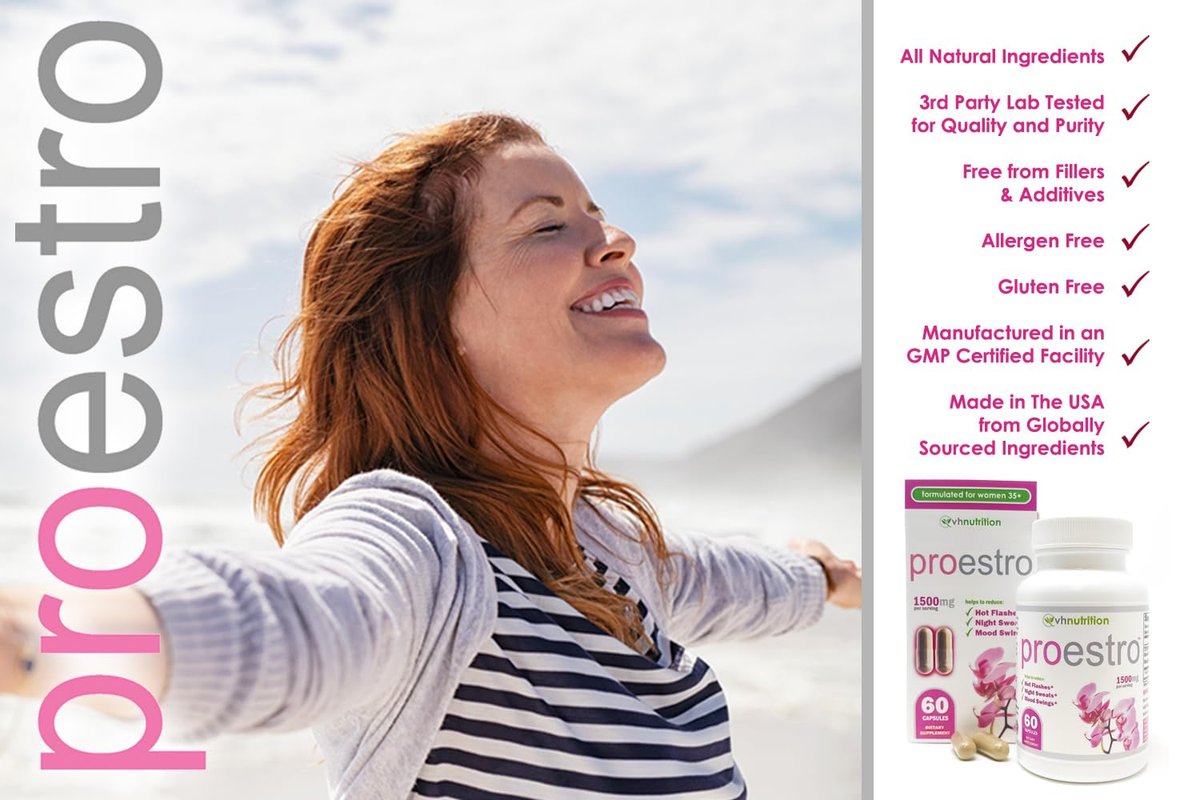 VH Nutrition PROESTRO | Östrogen-Unterstützung* für Frauen | Extra starke Hormonbalance* für Sie | 60 Kapseln in leicht zu schluckenden Pillen