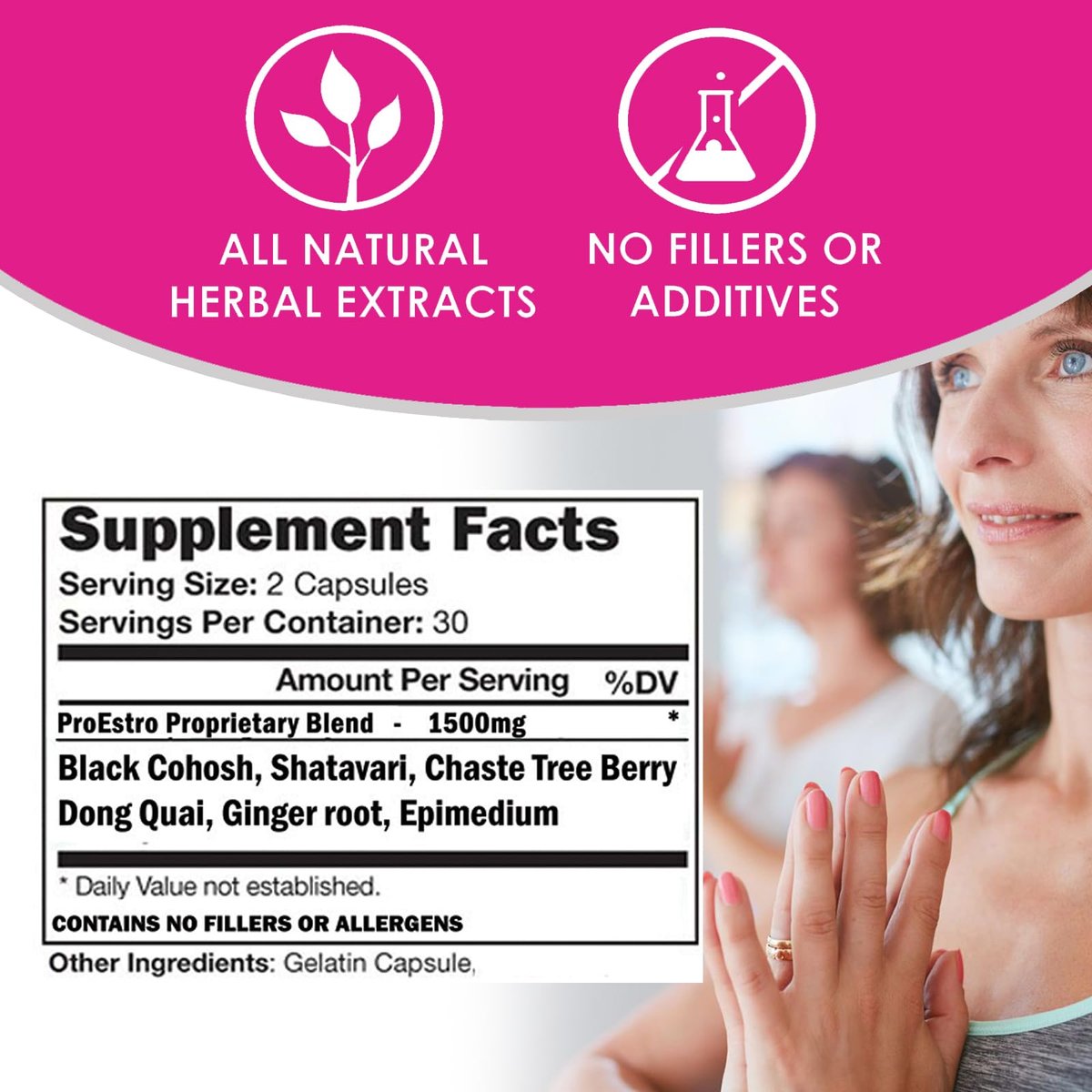 VH Nutrition PROESTRO | Östrogen-Unterstützung* für Frauen | Extra starke Hormonbalance* für Sie | 60 Kapseln in leicht zu schluckenden Pillen