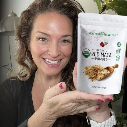 Rote Maca-Wurzelpulver, 454 g – Bio, roh, peruanisches Superfood für Frauen, USDA-zertifiziert, nicht gentechnisch verändert, vegan – Unterstützt Energie, Stimmung und Hormonhaushalt – glutenfrei