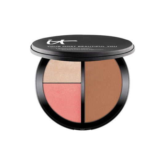 IT Cosmetics Your Most Beautiful You 3-in-1 Makeup Palette – Bronzer, Luminizer & Blush mit Peptiden