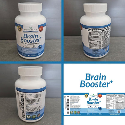 40-in-1 Brain Booster Nahrungsergänzungsmittel für Fokus, Gedächtnis, Klarheit, Energie | Fortschrittliche Vitamine plus eBook | für Männer & Frauen, Kognitive Funktion Nootropikum mit DMAE, Geist-Gesundheitsformel | 60 Kapseln