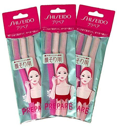 Shiseido Gesichtsrasierer 3 Stück x 3 Packungen (insgesamt 9 Stück) + Original Ölpapier Maiko