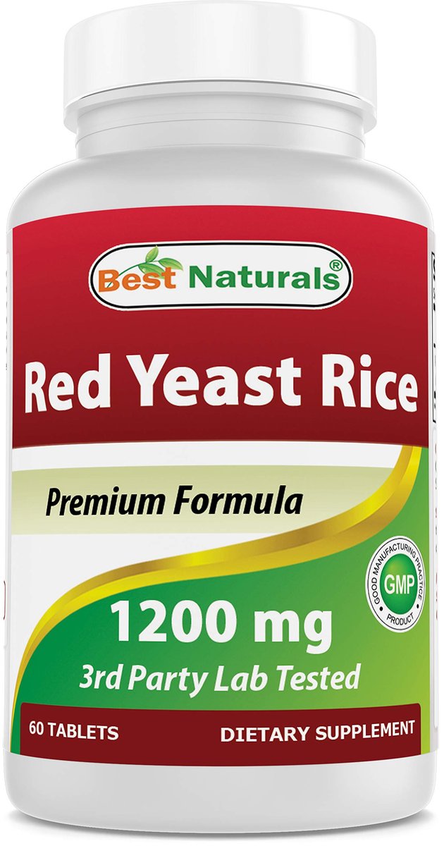 Best Naturals Rote Hefe Reis 1200 mg – 60 Tabletten (Citrinin-frei)