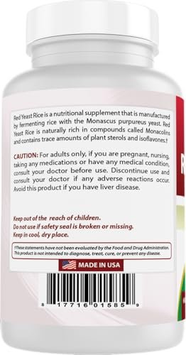 Best Naturals Rote Hefe Reis 1200 mg (Non-GMO) | 120 Tabletten - Nicht bestrahlt, Citrinin-frei