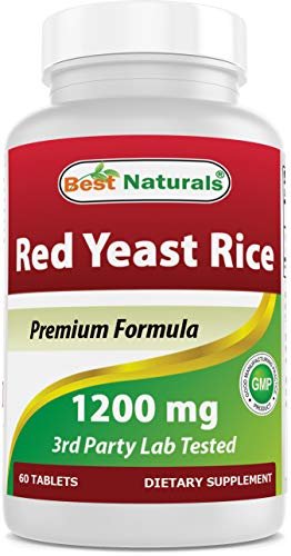 Best Naturals Rote Hefe Reis 1200 mg – 60 Tabletten (Citrinin-frei)