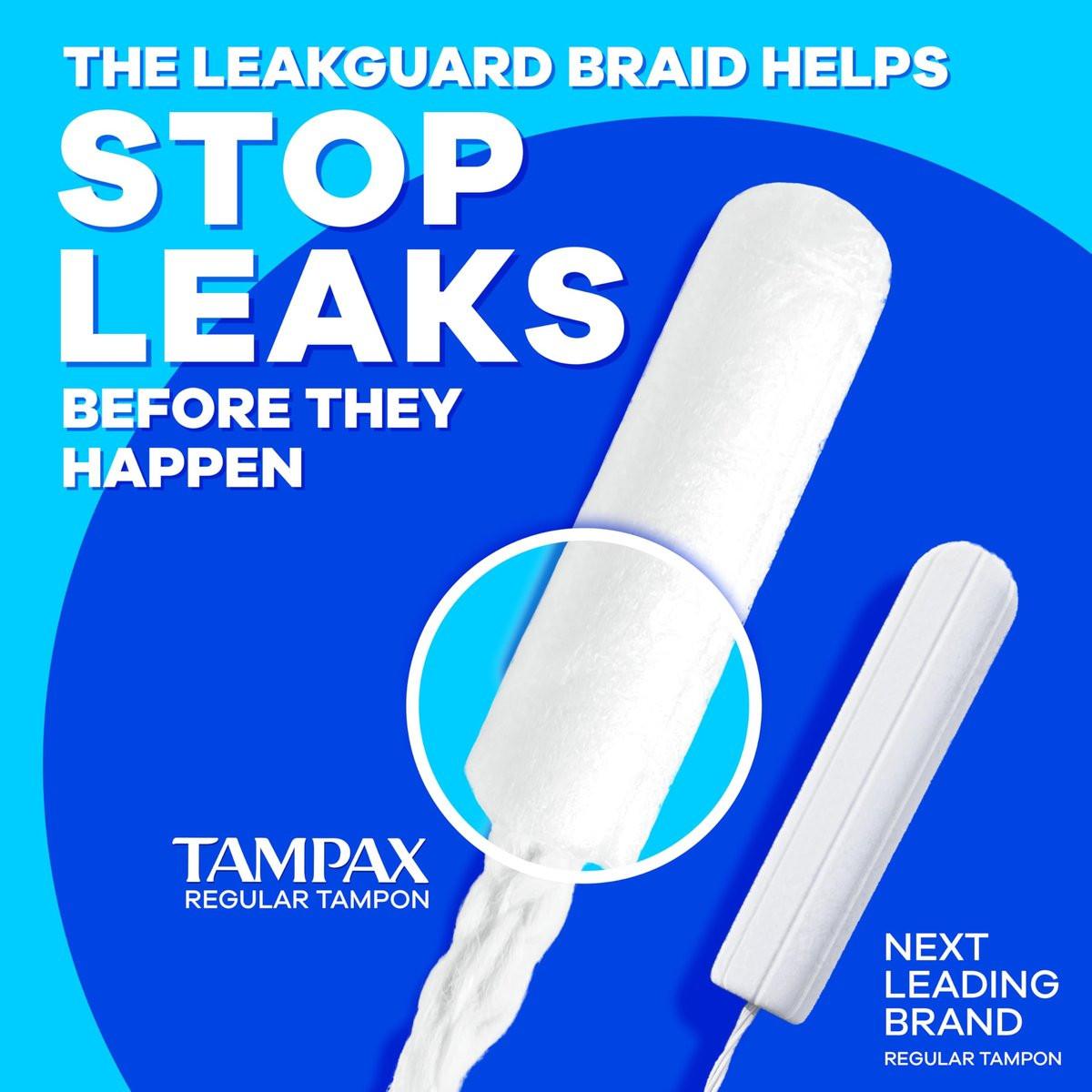 Tampax Compact Pearl Tampons Multipack mit LeakGuard-Braid & ausziehbarer Applikator, Regular/Super, 30 Stück