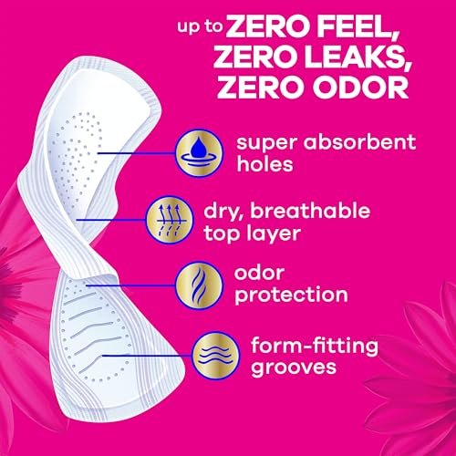Always Radiant Damenbinden für Frauen, FlexFoam Binden mit Flügeln, Größe 1, Saugstärke Normal, leicht parfümiert, 90 Stück (3 Packungen à 30)