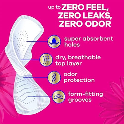 Always Radiant Damenbinden für Frauen, FlexFoam Binden mit Flügeln, Größe 1, Saugstärke Normal, leicht parfümiert, 90 Stück (3 Packungen à 30)