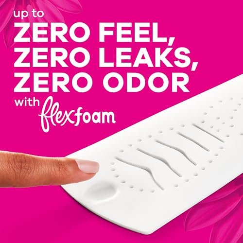 Always Radiant Damenbinden für Frauen, FlexFoam Binden mit Flügeln, Größe 1, Saugstärke Normal, leicht parfümiert, 90 Stück (3 Packungen à 30)