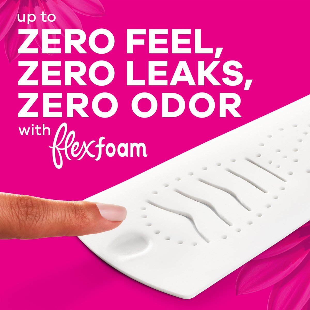 Always Radiant Damenbinden für Frauen, FlexFoam Binden mit Flügeln, Größe 1, Saugstärke Normal, leicht parfümiert, 90 Stück (3 Packungen à 30)