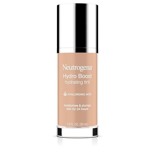 Neutrogena Hydro Boost Hydrating Tint Foundation für trockene Haut mit Hyaluronsäure, ölfreies Wasser-Gel, nicht komedogen, Farbton 030 Buff, 30 ml