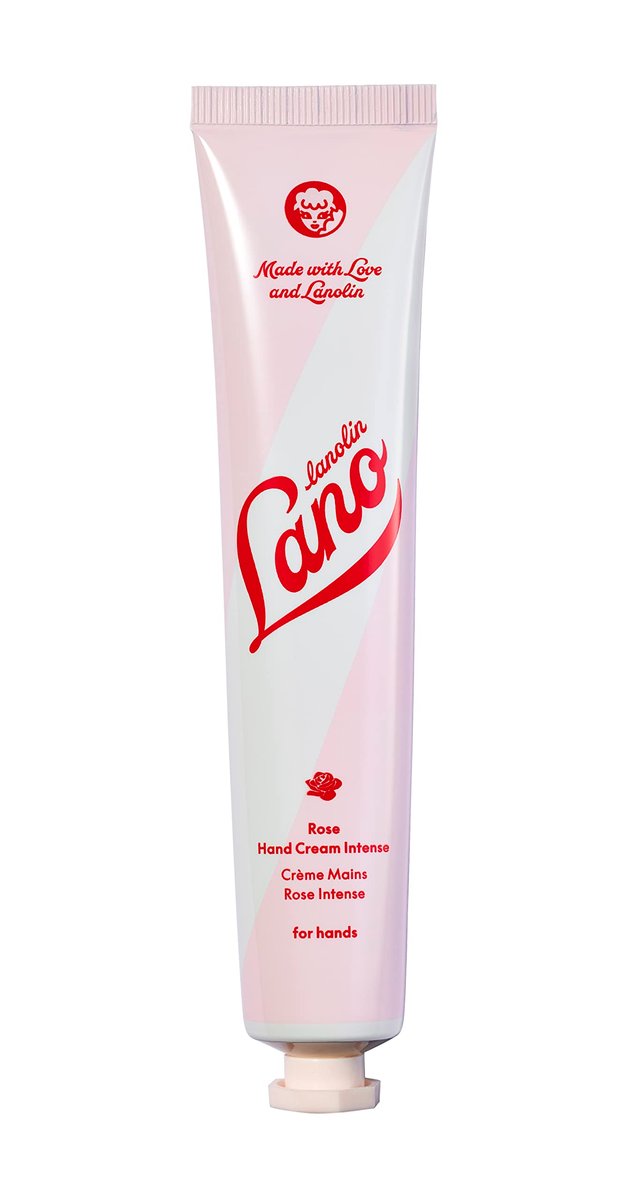 Lanolips Handcreme mit Rosenöl, Sheabutter und Vitamin E – Feuchtigkeitscreme für trockene, rissige Hände und Nagelhaut – 50 ml