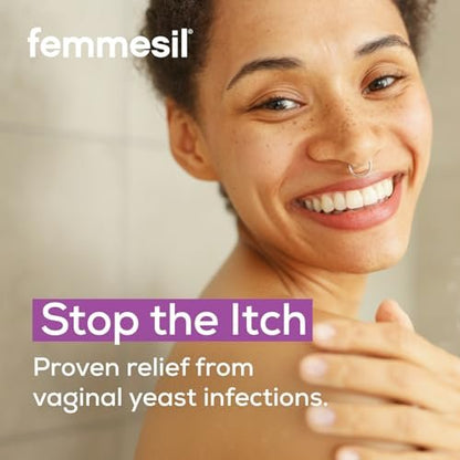 Femmesil Pilzinfektion Behandlung für Frauen mit Clotrimazol, Antimykotische Vaginalcreme zur Linderung von Juckreiz, Brennen und Unbehagen, 48 g Tube