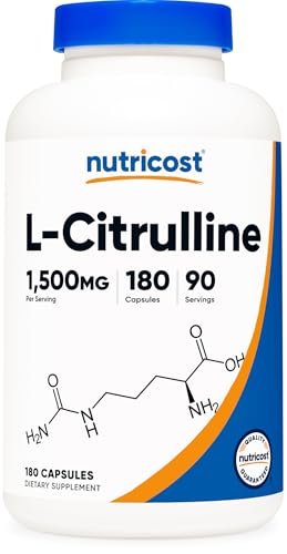 Nutricost L-Citrullin 1500mg, 180 Kapseln - 750mg pro Kapsel, Glutenfrei, Nicht-GVO
