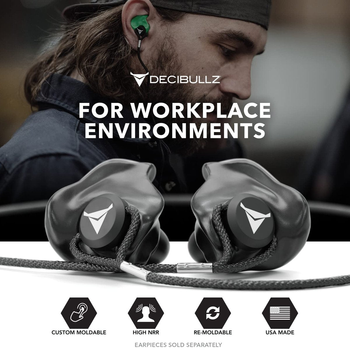 Decibullz Custom Earplug Lanyard – Verlustschutz für Ihre individuellen Ohrstöpsel