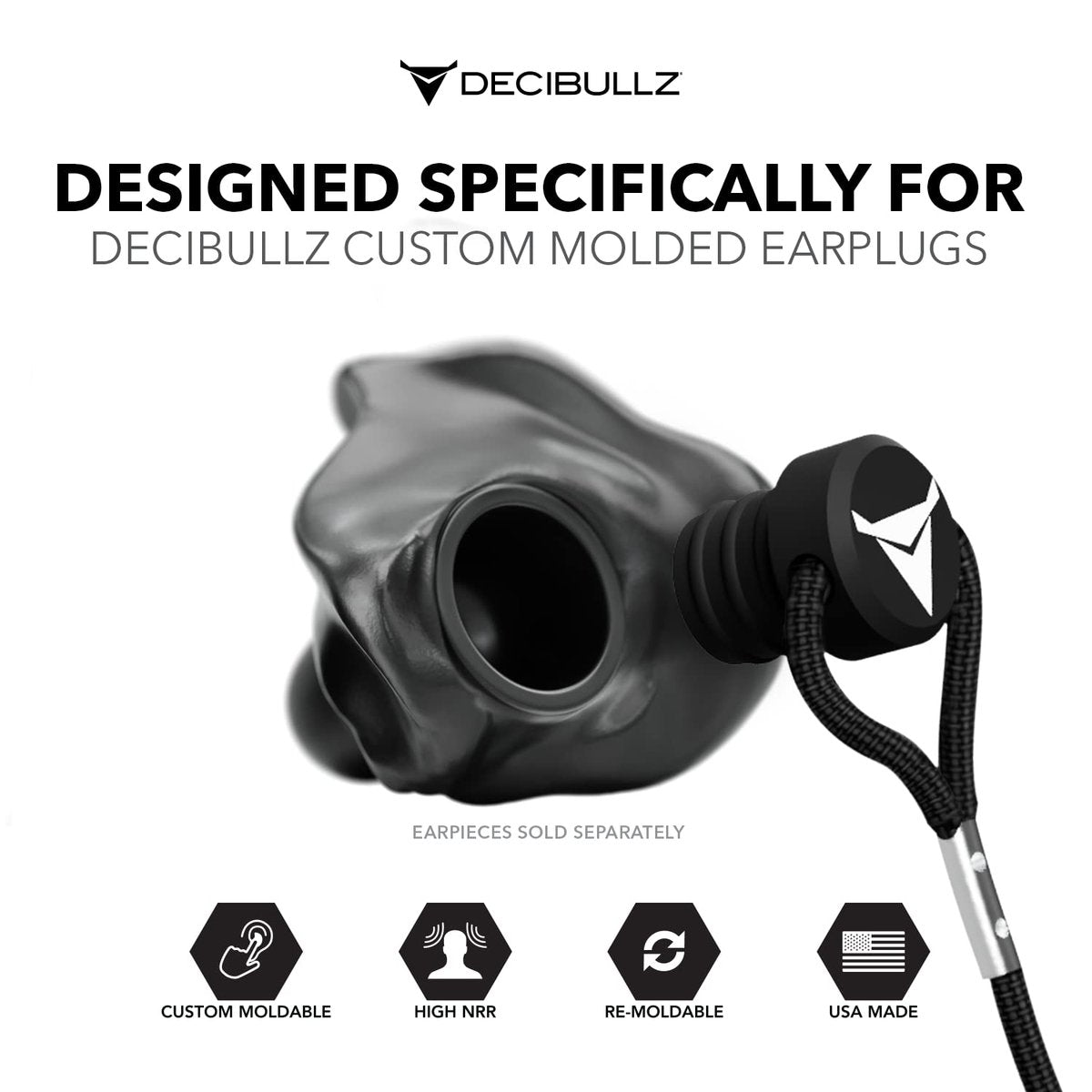 Decibullz Custom Earplug Lanyard – Verlustschutz für Ihre individuellen Ohrstöpsel