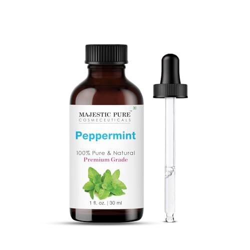 Majestic Pure Pfefferminzöl 100% rein und natürlich – 30 ml mit Glas-Dropper für Diffuser, Aromatherapie, Seifen- und Kerzenherstellung
