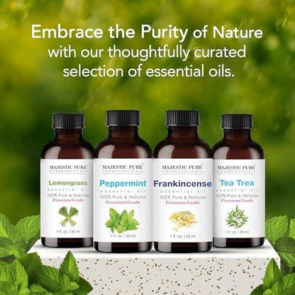 Majestic Pure Pfefferminzöl 100% rein und natürlich – 30 ml mit Glas-Dropper für Diffuser, Aromatherapie, Seifen- und Kerzenherstellung