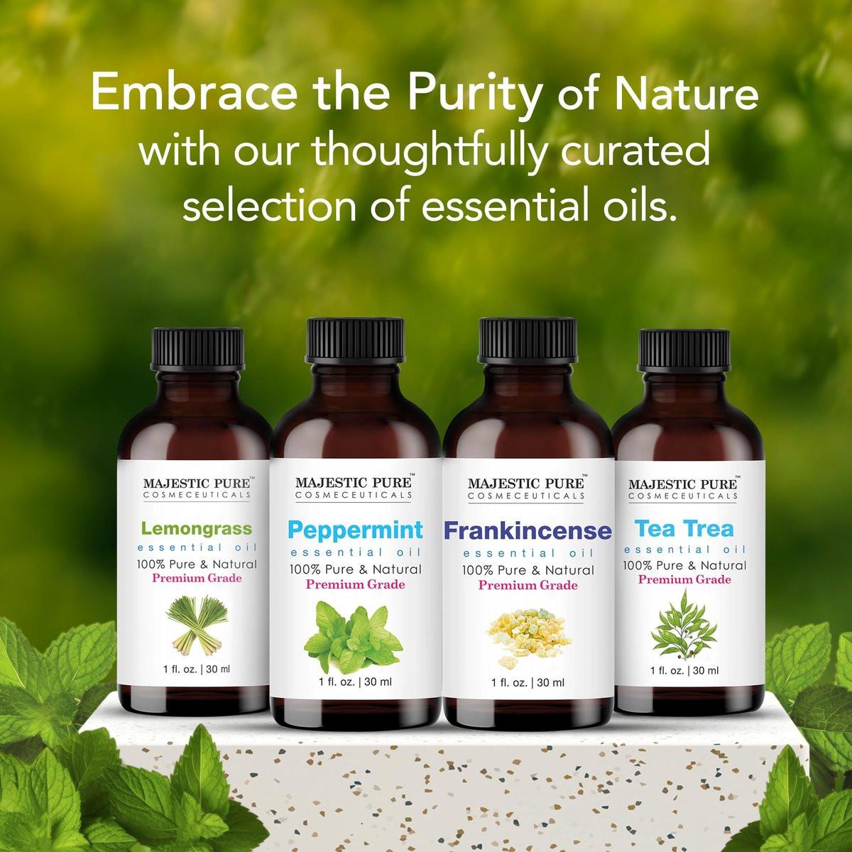 Majestic Pure Pfefferminzöl 100% rein und natürlich – 30 ml mit Glas-Dropper für Diffuser, Aromatherapie, Seifen- und Kerzenherstellung