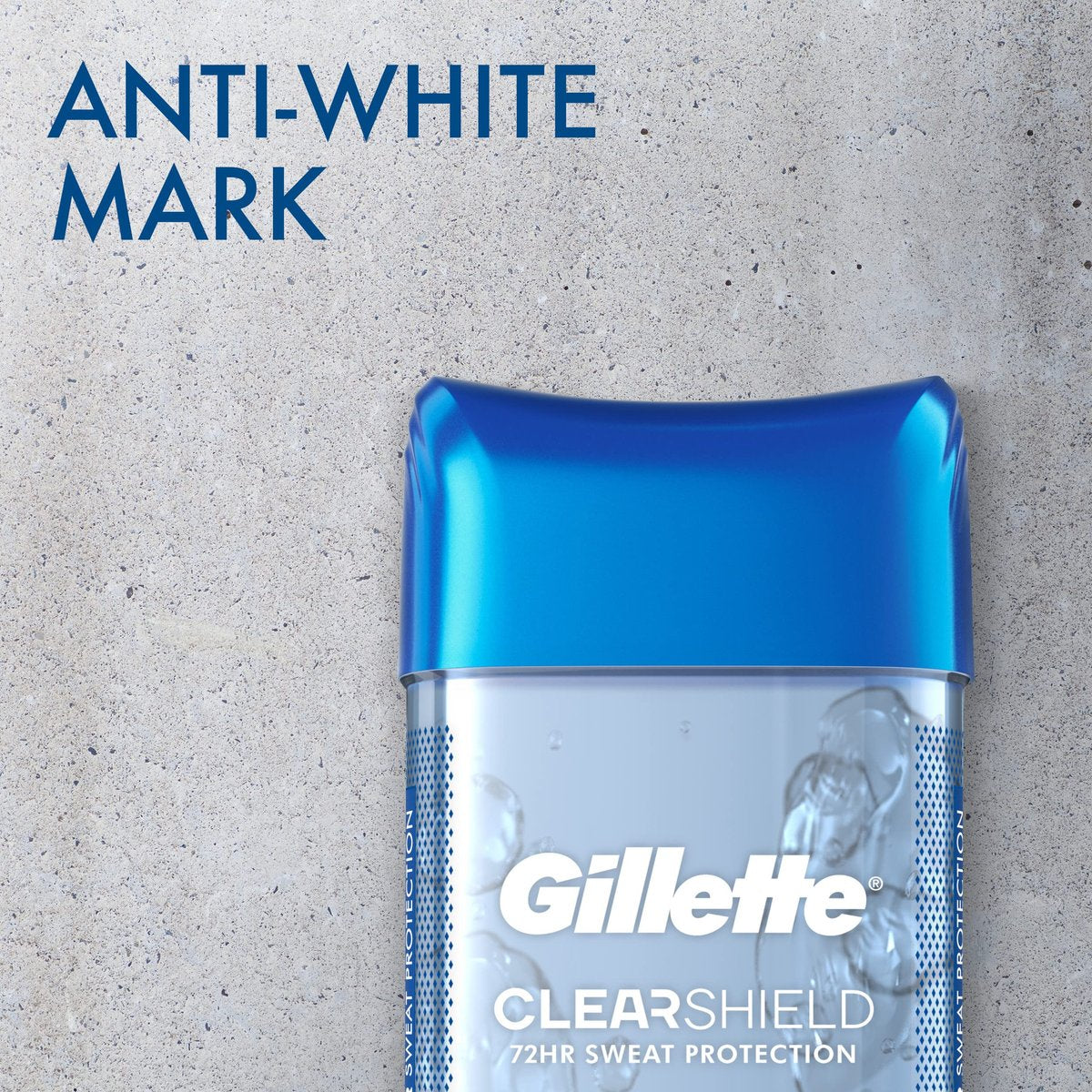 Gillette Antitranspirant & Deodorant für Männer, 72h Schutz vor Schweiß & Geruch, langanhaltende Frische, Anti-Weiße-Flecken-Technologie, Klar-Gel, Cool Wave Duft, 0,5 oz