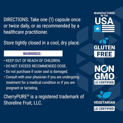 Life Extension Tart Cherry mit CherryPURE® – Anthocyane, oxidativer Stress, Muskelregeneration, Trainingsunterstützung, vegetarisch, glutenfrei, non-GMO, 60 Kapseln