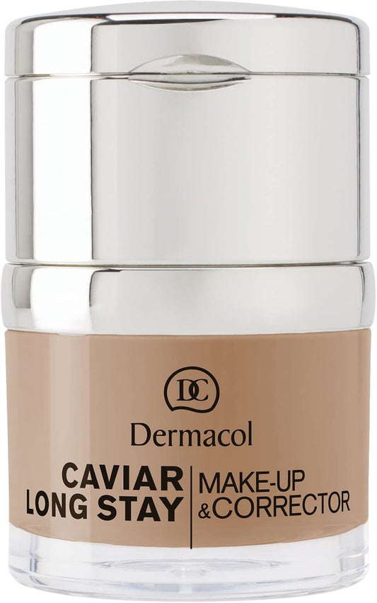 DERMACOL CAVIAR Long Stay Make-up & Corrector mit Kaviar-Extrakten und perfektionierendem Concealer (Nude)