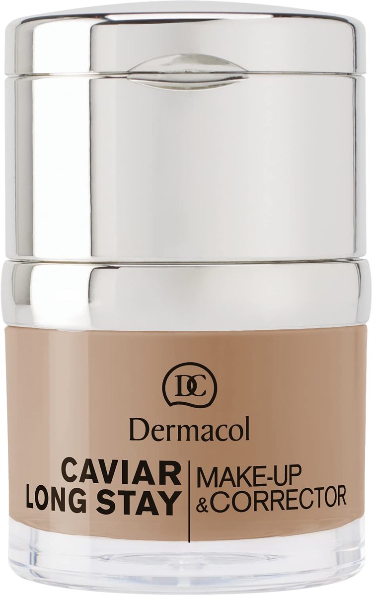 DERMACOL CAVIAR Long Stay Make-up & Corrector mit Kaviar-Extrakten und perfektionierendem Concealer (Nude)
