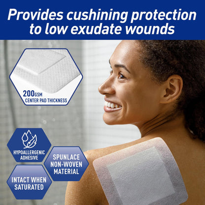 MED PRIDE Haftende Gaze-Pads 6x6, 25 Stück sterile, einzeln verpackte, nicht klebende, atmungsaktive Wundverbände, hoch saugfähig, latexfrei (6'' x 6'' AB4339)