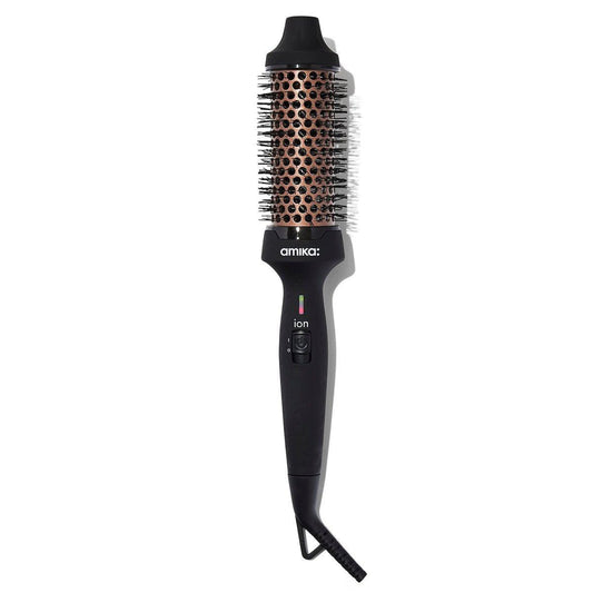 Amika Blowout Babe Thermo-Ionen-Haarbürste – Keramik-Rundbürste für Glätte & Volumen, Glanz & Frizz-Kontrolle (1,5 Zoll), Schwarz