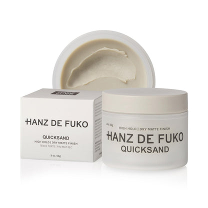 Hanz de Fuko Quicksand – Premium Haarwachs & Trockenshampoo für Herren – Hoher Halt, Ultra-Mattes Finish – Ideal für dünnes, dickes und alle Haartypen – 2 oz Reisegröße