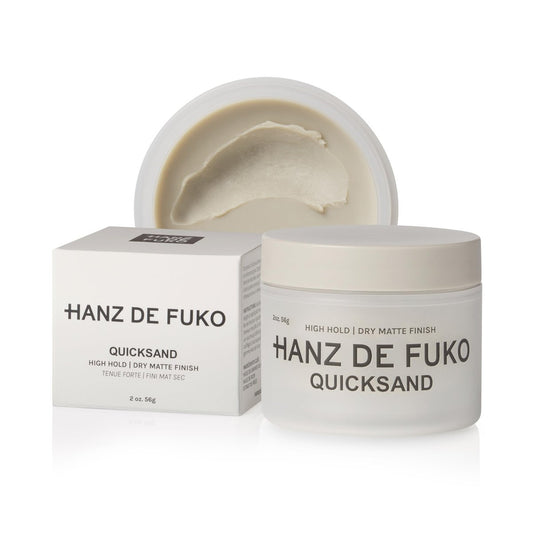 Hanz de Fuko Quicksand – Premium Haarwachs & Trockenshampoo für Herren – Hoher Halt, Ultra-Mattes Finish – Ideal für dünnes, dickes und alle Haartypen – 2 oz Reisegröße